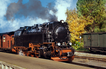 Naklejka na ściany i meble Historical German steam train