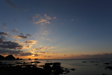 荒船海岸の夜明け