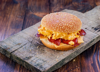 Breakfast Sandwich With Bacon and Egg