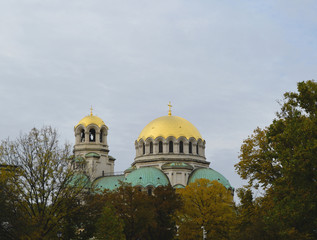 Fototapeta na wymiar View of the Cathedral Saint Alexandar Nevski.