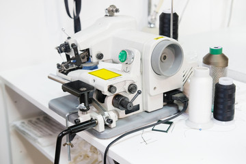 Interior of  of sewing machine