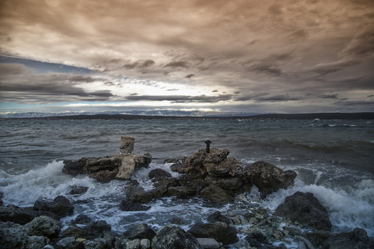 Seacoast by Mediteranean sea