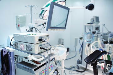 Interior of operating room in modern clinic