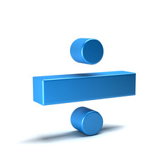 Divide Math Symbol. 3D Rendering Illustration