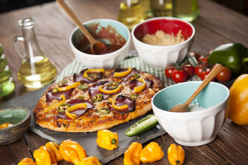 Pizza cooking ingredients