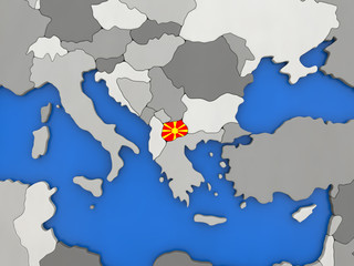 Macedonia on globe