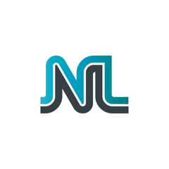 Initial Letter NL Linked Design Logo