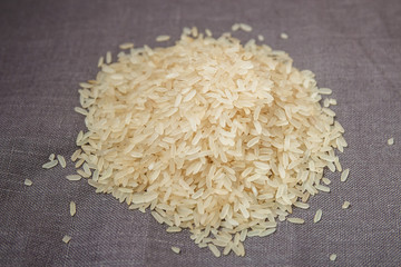 Rice on gray background