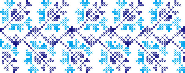 Fototapeta na wymiar Embroidered cross-national pattern