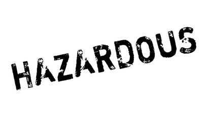 Hazardous rubber stamp