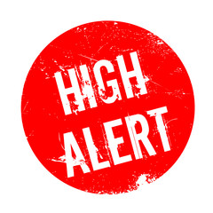 High Alert rubber stamp