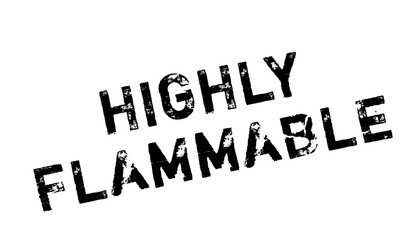 Highly Flammable rubber stamp