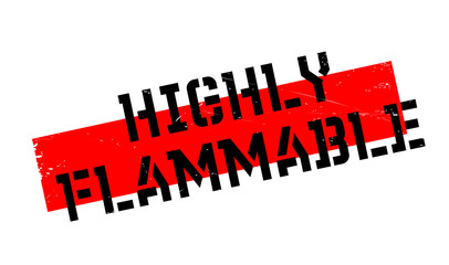 Highly Flammable rubber stamp