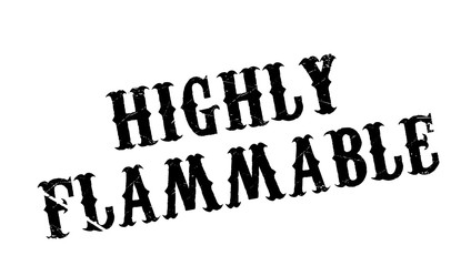 Highly Flammable rubber stamp
