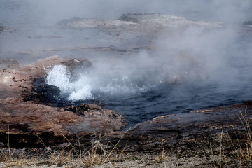 Boiling water in valcanic vent at Yellowstone