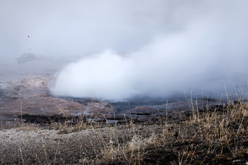 Boiling water in valcanic vent at Yellowstone