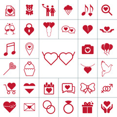 Valentine icon set