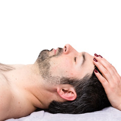 Ostheopatiebehandlung bei Mann