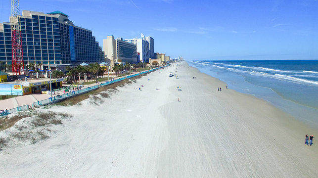 DAYTONA BEACH, FL - FEBRUARY 2016: Aerial city view. Daytona Bea