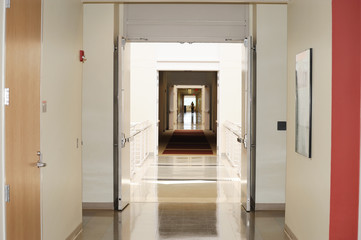 corridor inside the office building