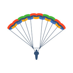 Parachute vector illustration fly