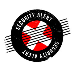 Security Alert rubber stamp. Grunge design with dust scratches. Effects can be easily removed for a clean, crisp look. Color is easily changed.