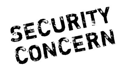 Security Concern rubber stamp. Grunge design with dust scratches. Effects can be easily removed for a clean, crisp look. Color is easily changed.