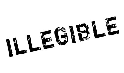 Illegible rubber stamp