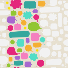 Vector speech bubble background with text space