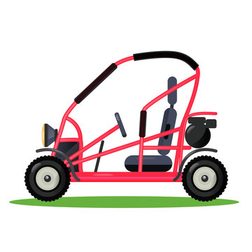 Vector golf car icon .