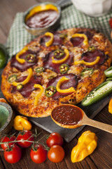 Pizza cooking ingredients