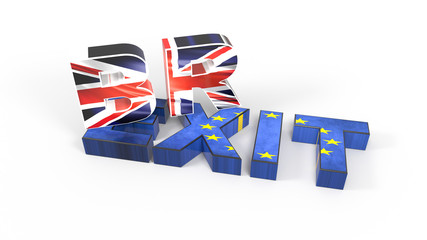 3d text Brexit Isolated 