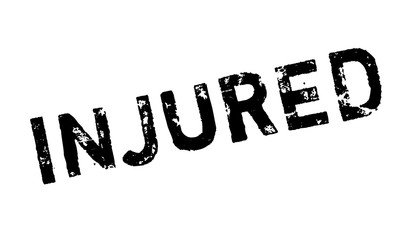 Injured rubber stamp