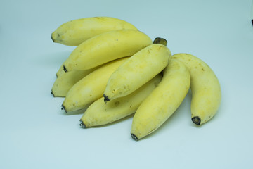 Banana on white background.