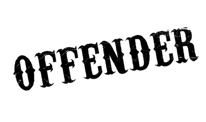 Offender rubber stamp. Grunge design with dust scratches. Effects can be easily removed for a clean, crisp look. Color is easily changed.