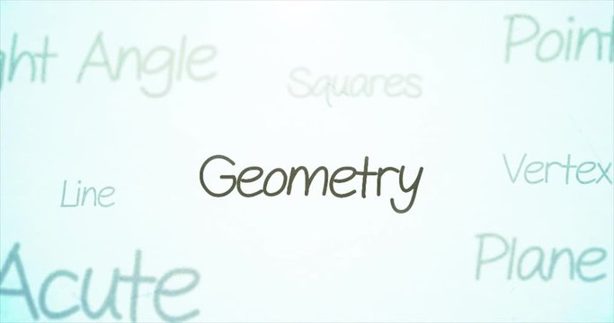 Camera pans over mathematics terminology   Geometry