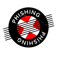 Phishing rubber stamp. Grunge design with dust scratches. Effects can be easily removed for a clean, crisp look. Color is easily changed.