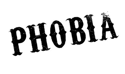 Phobia rubber stamp. Grunge design with dust scratches. Effects can be easily removed for a clean, crisp look. Color is easily changed.