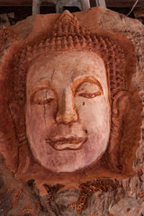 Fototapeta na wymiar Buddha Sculpture in Progress near Luang Prabang, Laos.