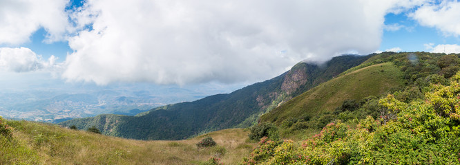 Panorama scence of Kew Mae Pan Nature Trail in Doi Inthanon National Park - Chiang Mai, Thailand