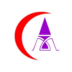 initial letter CA logo vector