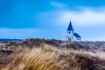 Old countryside church in Iceland