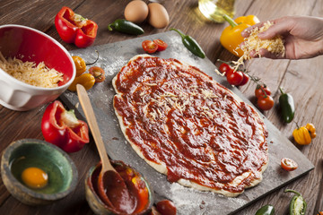 Pizza cooking ingredients