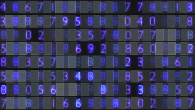 Blue Digital Counter  Background -   Looping Video Footage 