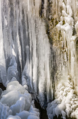 Fototapeta na wymiar picture of icicles from a waterfall