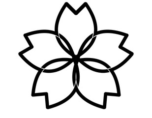桜(イメージ、黒)