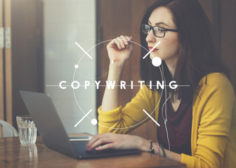 CopyWriting Advertisement Commercial Marketing Business Concept - obrazy, fototapety, plakaty