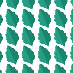 leafs plant pattern icon vector illustration design