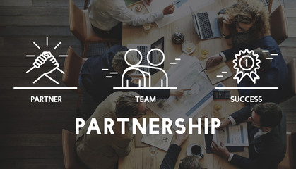 Business Collaboration Teamwork Corporation Concept