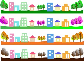 街並みライン　四季セット